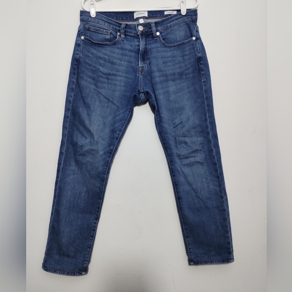 FRAME Denim Jeans Blue L'Homme Slim Women's 31 Stretch Boho